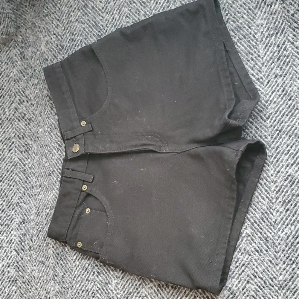 VTG 80s–90s Black High-Waisted Denim Shorts – Mom Fit